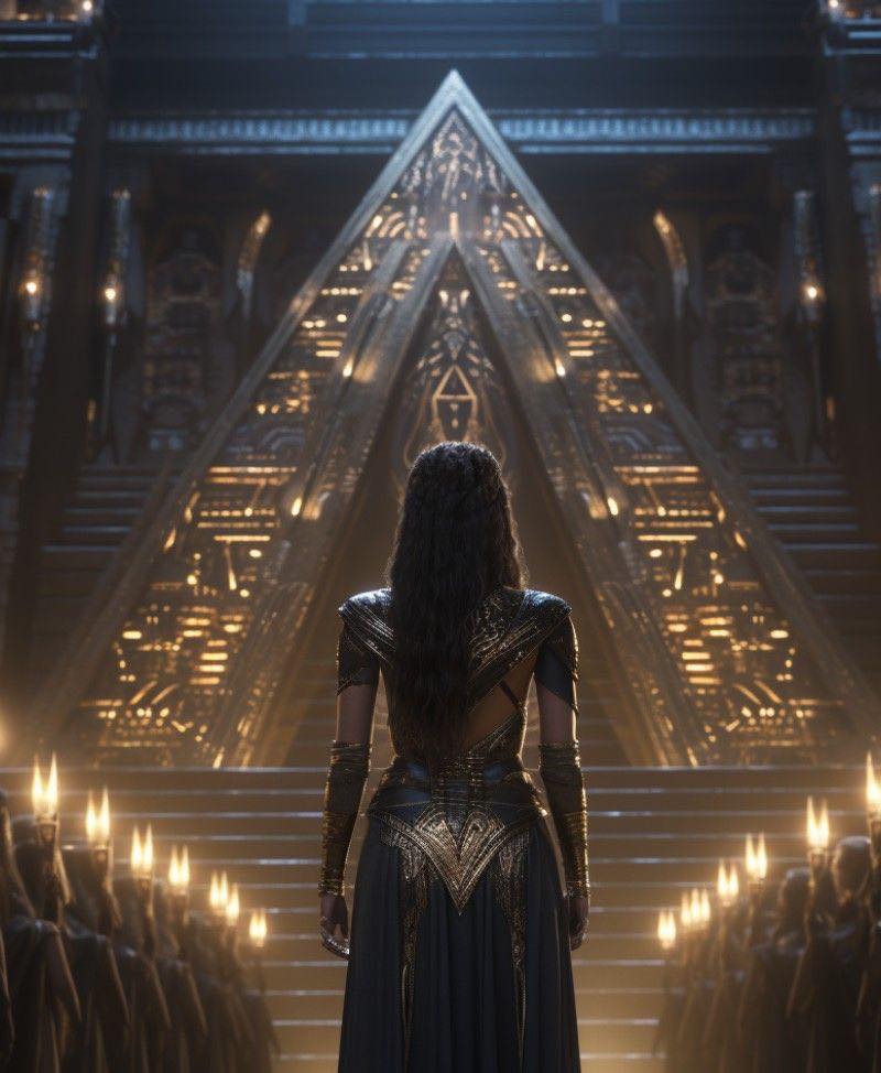 Пирамидата крие вътрешен лабиринт.