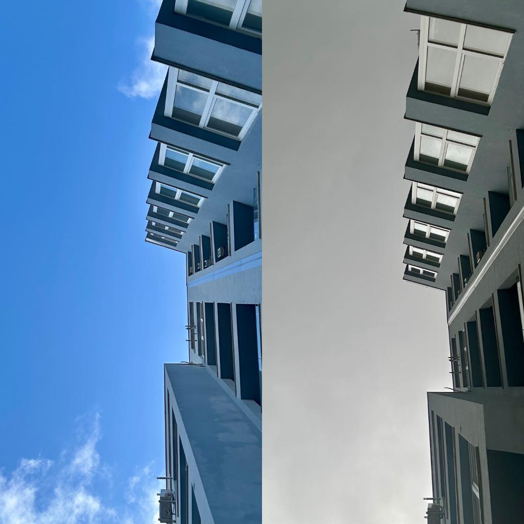 По-малко от два часа разлика. Без филтър!🩵🩶